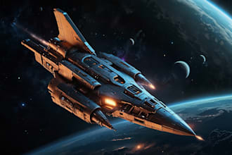 make a sci fi and spaceship design