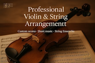 arrange and notate your sheet music for violin parts or string ensemble score