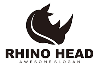 design vintage angry rhino logo design