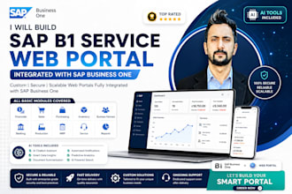 develop sap b1 web portal with custom integration, API, and realtime sync