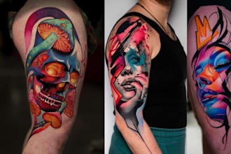 design your tattoo in a sketchy style
