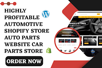 design automotive shopify store auto parts car parts website car rental store