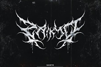 design custom metal logo for band, album and merch