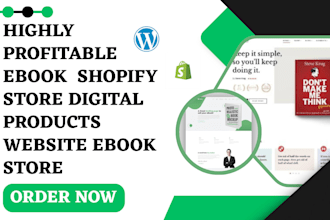 design ebook shopify store digital product ebook ecommerce website ebook store