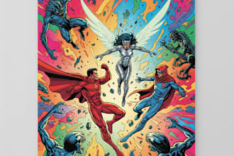 draw comic or novel cover for you