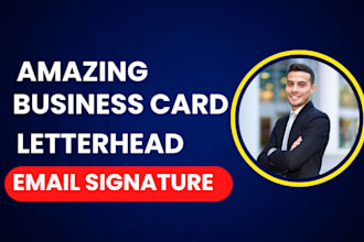 create professional business card letterhead envelope email signature design