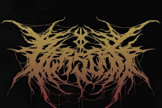 design brutal metal logo for band