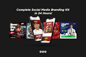 design social media branding kit, ads, and profile designs