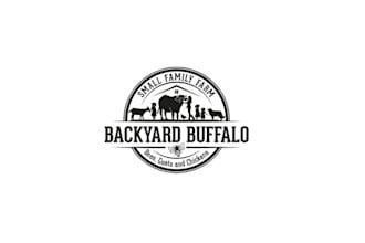 do high resolution small family farm logo with bees buffalo