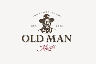 design funny catchy butcher shop logo
