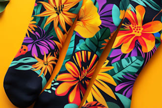 make a custom and pattern socks design