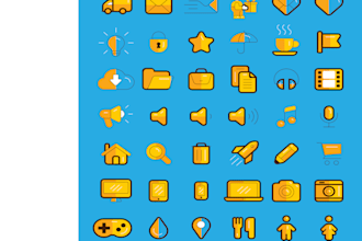 design a custom minimalist icon pack for apps or websites hire me for lifetime