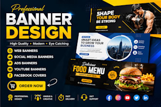 design professional web banners, social media banners and ad