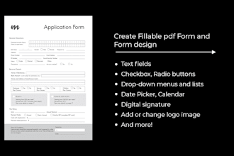 make fillable PDF form and form design