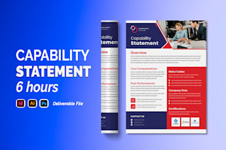 design professional capability statement for business or government