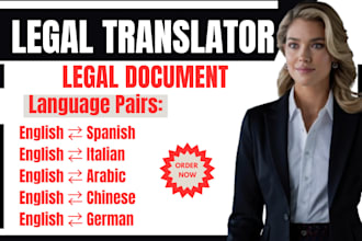 translate any legal certificate to spanish, english legal translation document