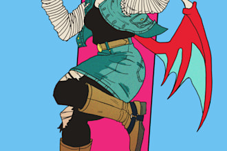 digital art in comic style
