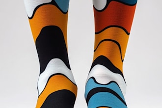 draw a creative socks unique sock design for you