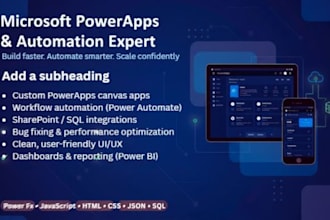 develop microsoft powerapps, automate workflows, and build power platform apps