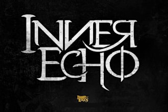 make an evil blackened death metal logo