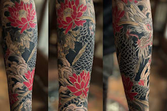 design a japanese traditional tattoo design
