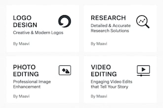 design professional logo edit photos and research