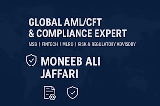 provide aml cft compliance msb and mlro services worldwide