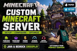 develop and customize your minecraft server