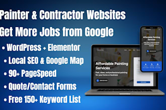 build a professional SEO optimized website for painting contractors