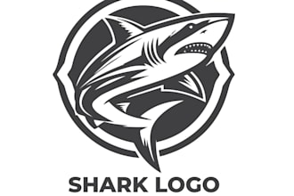 design a professional and unique shark logo for your brand