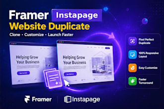 clone design framer instapage landing page expert developer