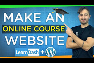 setup and design wordpress website online course learnworld learndash website