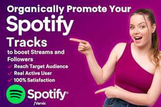organically promote your spotify tracks to boost streams and followers