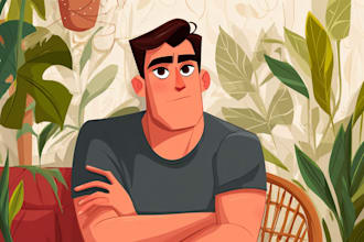 design vector character, cartoon avatar or mascot