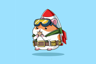 design hamster heroes card game logo