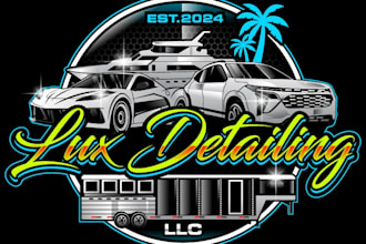design unique boat truck car detailing logo for your business