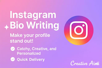 professional instagram bio writing