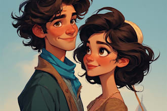 paint custom couple portrait