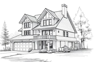 do interior sketch, architecture concept, exterior house