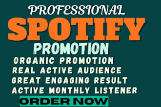 increase spotify music track and spotify monthly listeners