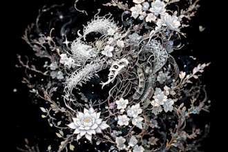 make a tattoo design in japanese style