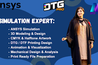 do ansys simulation 3d modeling cmyk halftone dtg dtf designs