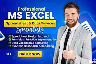 be your microsoft excel expert, spreadsheet formatting and google spreads