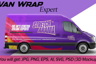 design professional van wrap, delivery van, company van or business van