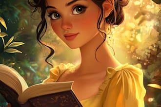 make cartoon disney couple portrait