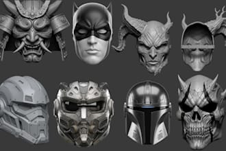 sculpt printable 3d mask 3d helmet 3d armor stl for cosplay fantasy sci fi props
