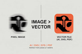 vector trace, redraw logo, recreate png to vector file