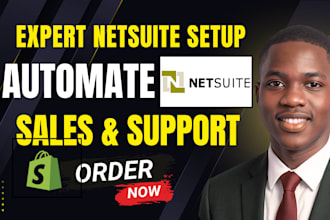 set up netsuite CRM for sales ecommerce and order customer support automation