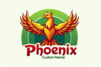 make eye catching phoenix bird mascot logo only 12 hours