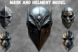 sculpt 3d mask 3d helmet 3d armor mask cosplay helmet for 3d printing